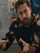 Kieran Culkin Movie A Real Pain Benji Kaplan Black Printed Hoodie
